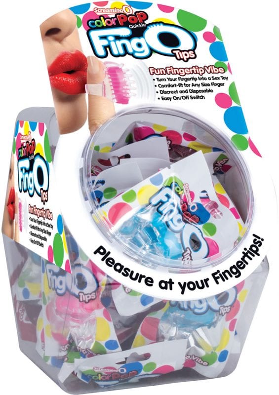 Color Pop Quickie Fing O Tips Fingertip Vibes Bowl Display Assorted Colors