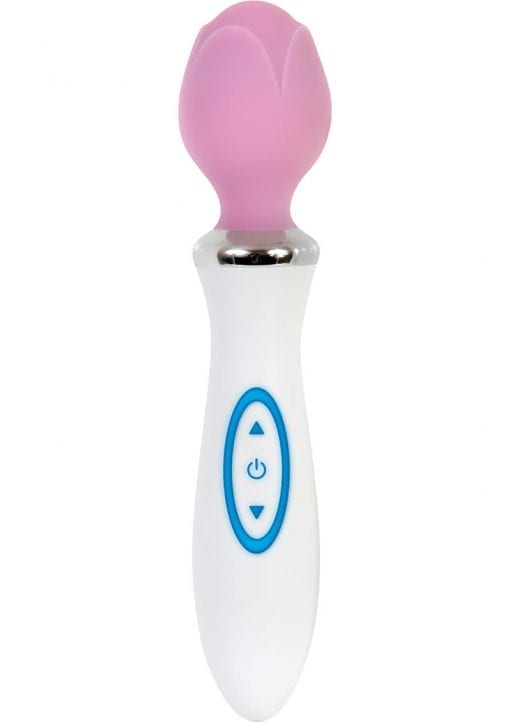 Luminous Love Bud Silicone Light Up Rechargeable Wand 8.4 Inch