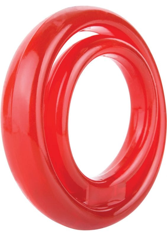 RingO 2 Cockring With Ball Sling Waterproof Red 12 Each Per Box