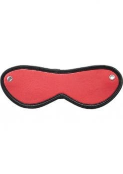 Rouge Leather Blindfold Eye Mask Red