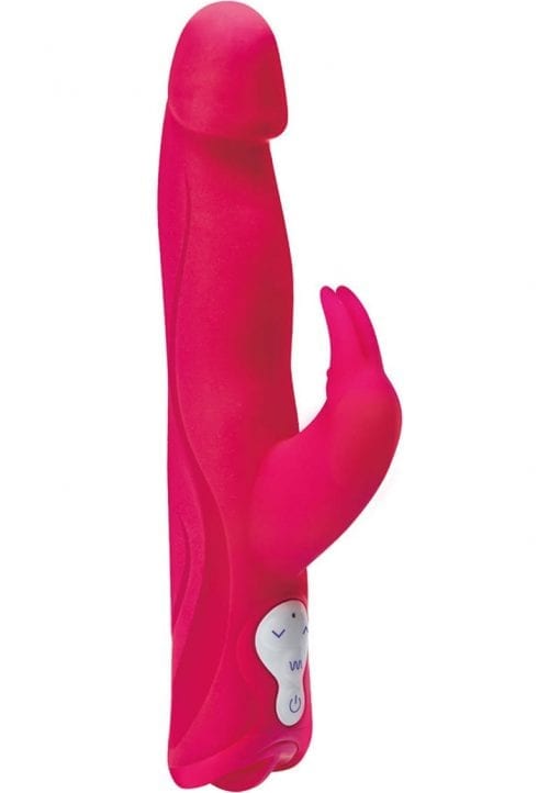 Hustler Realistic Silicone Rabbit With Jumping Bullets Waterproof Pink