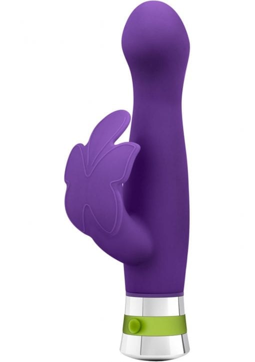 Aria Lotus Flutter Silicone Vibe Waterproof Purple 7.25 Inch