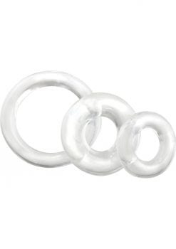 Ringo Cockrings 3 Sizes Per Pack Clear 6 Packs Per Counter Display