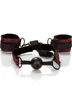 Scandal Breathable Ball Gag With Cuffs