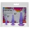 Crystal Jellies Anal Initiation Anal Plug Kit Purple 3 Sizes Per Set