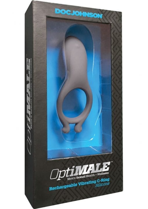 Optimale Rechargeable Vibrating Silicone C Ring Waterproof Slate