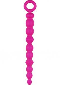 Luxe Flexible Silicone Beads Pink 9.7 Inch