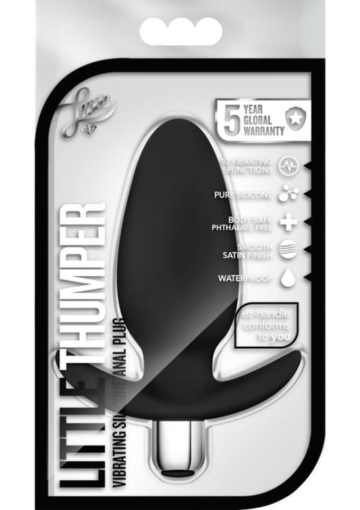 Luxe Little Thumper Multifuction Vibe Silicone Waterproof Black