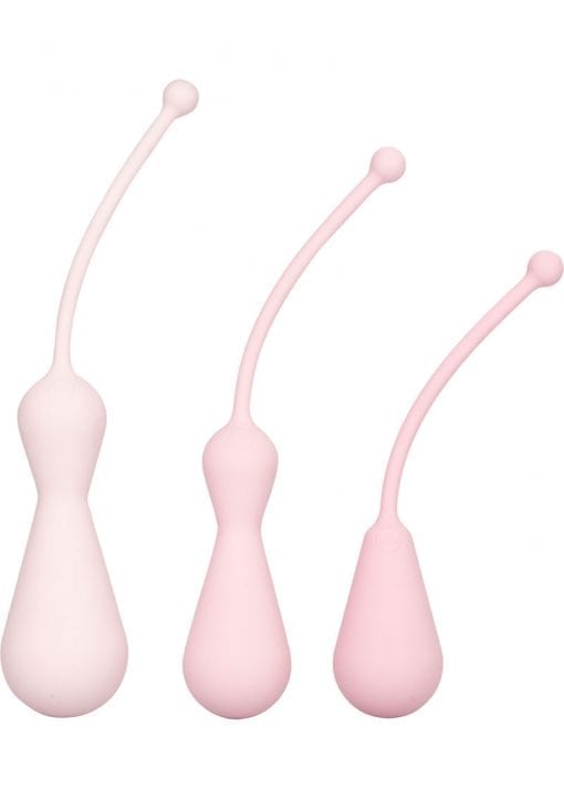 Inspire Weighted Silicone Kegel Training Kit 3 Piece Set Pink