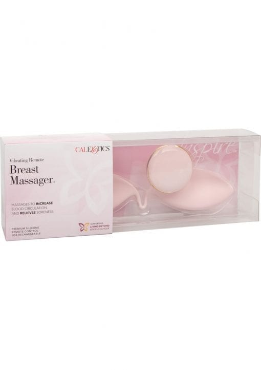 Inspire Vibrating Remote Breast MAssager Pink