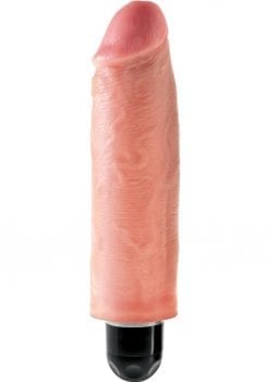 King Cock Vibrating Stiffy Realistic Dildo Waterproof Flesh 6 Inch