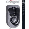 Charged Monarch USB Rechargeable Buterfly Vibe Silicone Cock Ring Waterproof Black