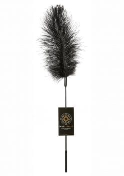 Body Tickler Ostrich Feather Tickler Black