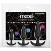 Mood Naughty 1 Trainer Silicone Anal Plug Kit 3 Sizes Black