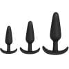 Mood Naughty 1 Trainer Silicone Anal Plug Kit 3 Sizes Black