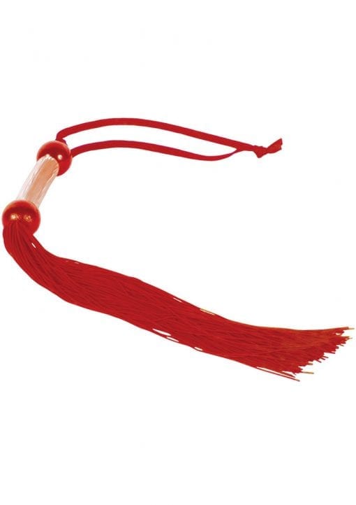 Sex And Mischief Medium Rubber Whip 14 Inch Red