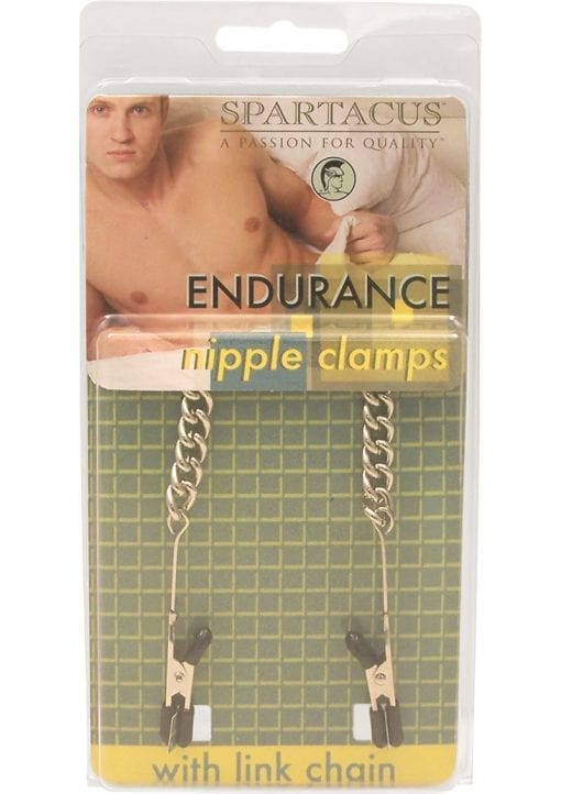 Endurance Teaser Tip Nipple Clamps With Link Chain Silver