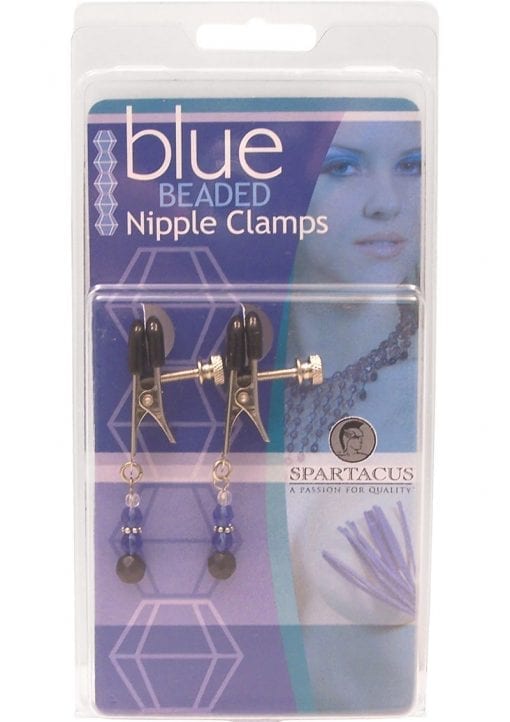 Blue Beaded Clamps With Broad Tip Nipple Clamps Blue