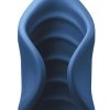 Renegade El Ray Pocket Stroker Silicone Rechargeable Vibrating - Blue