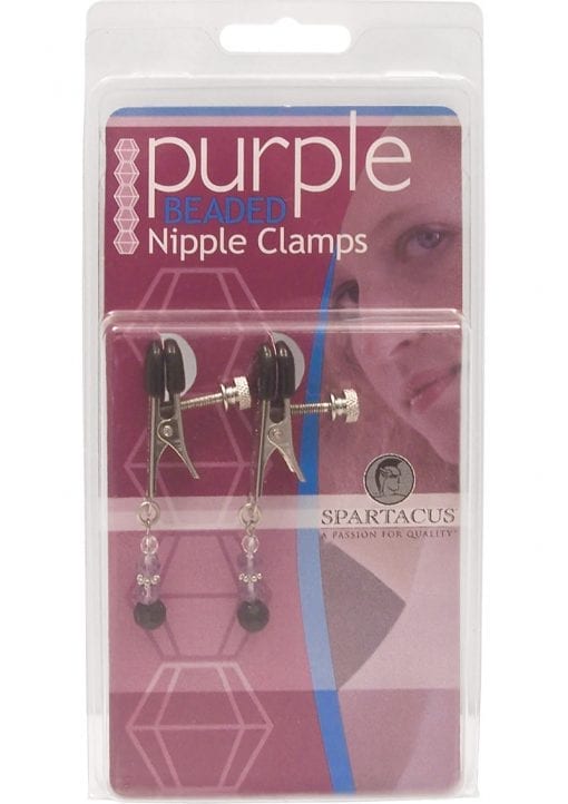 Purple Beaded Clamps With Broad Tip Nipple Clamps Purple