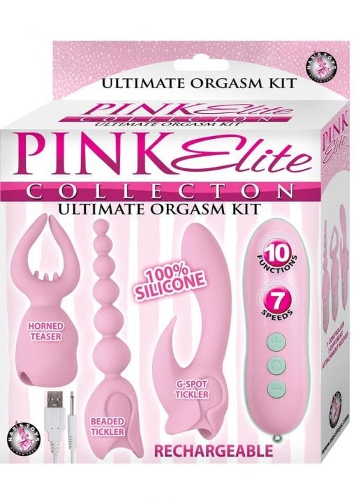 Pink Elite Collection Ultimate Orgasm Kit Rechargeable Silicone Remote Waterproof
