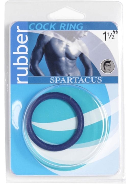 Rubber Cock Ring 1.5 Inch Blue