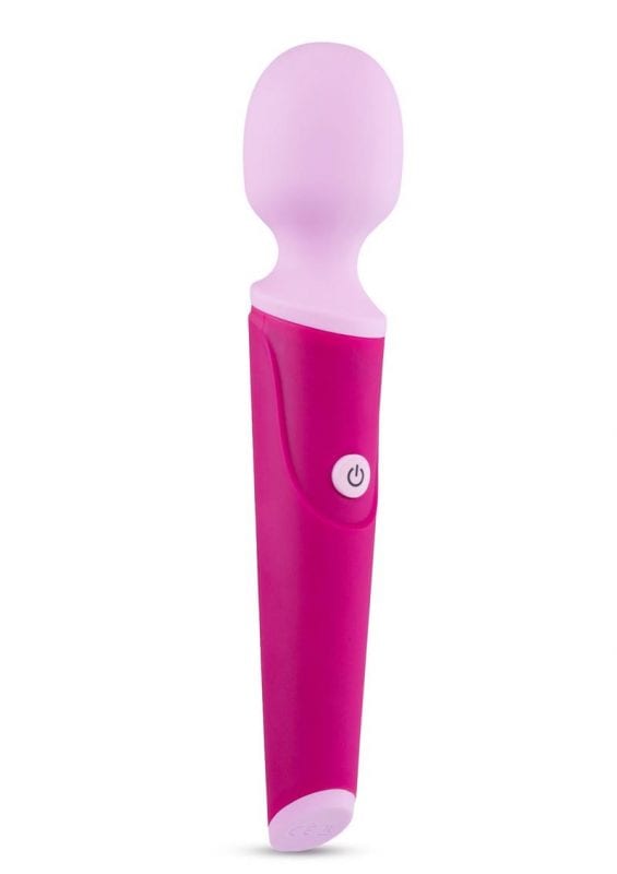 Noje W4 Lily Silicone USB Rechargeable Massager Wand Splashproof Pink 7.75 Inches