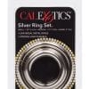 Silver Cock Rings 3 Piece Set Silver