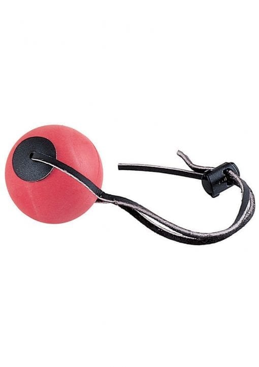 Ball Gag Red with Leather Straps