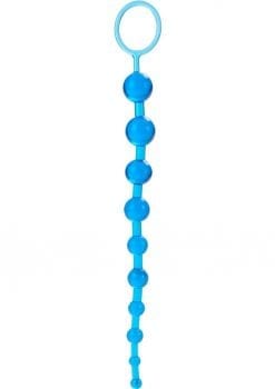 X 10 Beads Graduated Anal Beads 11 Inch Blue