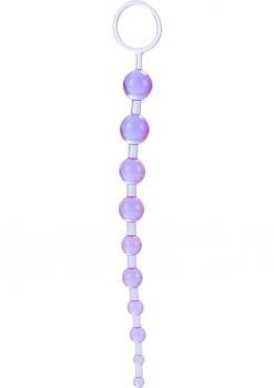 X 10 Beads Graduated Anal Beads 11 Inch Purple