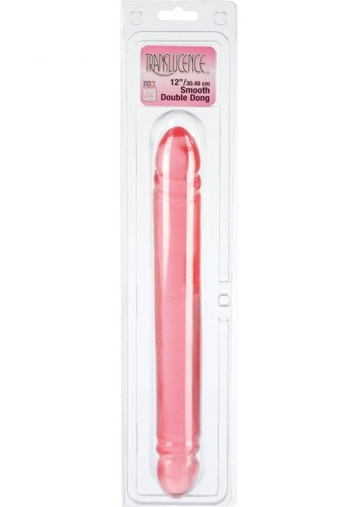 TRANSLUCENCE SMOOTH DOUBLE DONG 12 INCH PINK