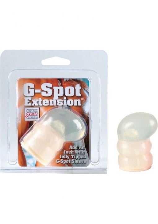 G Spot Extension Jelly Tipped Sleeve 1 Inch Clear