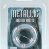 Metallic Bead Ring Silicone Cock Ring Clear