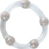 Metallic Bead Ring Silicone Cock Ring Clear