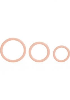 Tri Rings Natural Cock Ring Set Flesh