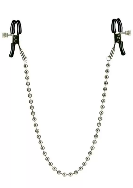 Nipple Clamps with Silver Chain Non Piercing