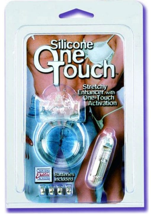 One Touch Flicker Stretchy Enhancer With Removable Reusable Micro Stimulator Clear