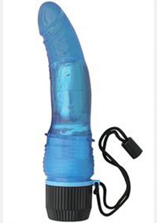 Jelly Caribbean Number 4 G-Spot Realistic Vibrator Waterproof Blue 6.5 Inch
