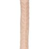 Junior Veined Double Header Sil A Gel Dong 12 Inch White