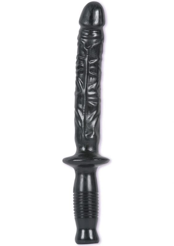 The Man Handler Sex Wand Dong Sil A Gel 10 Inch Black