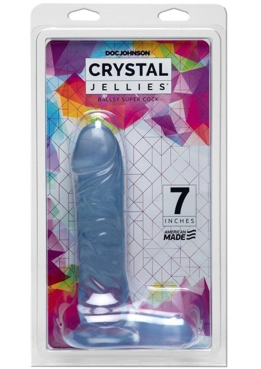 Crystal Jellies Ballsy Super Cock Sil A Gel 7 Inch Clear