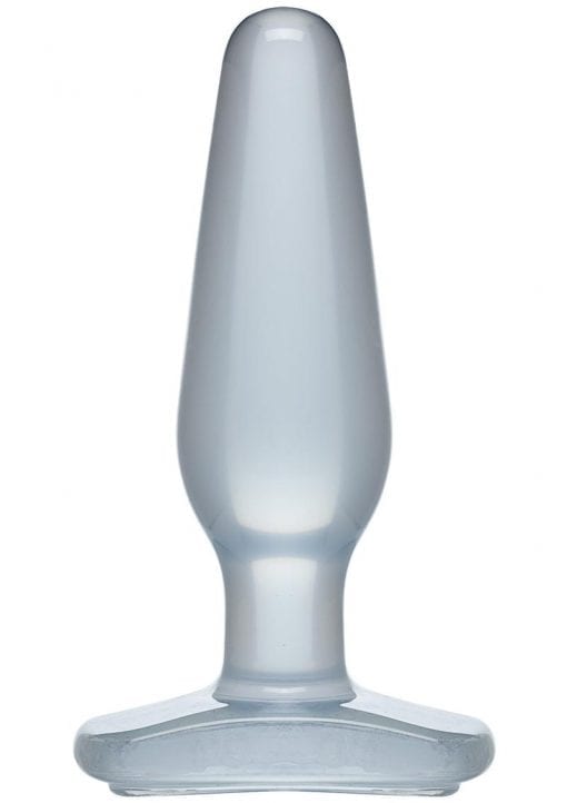 Crystal Jellies Jelly Butt Plug Medium Sil A Gel Clear