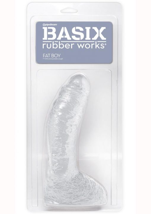 Basix Rubber Works Fat Boy Dong 10 Inch Clear