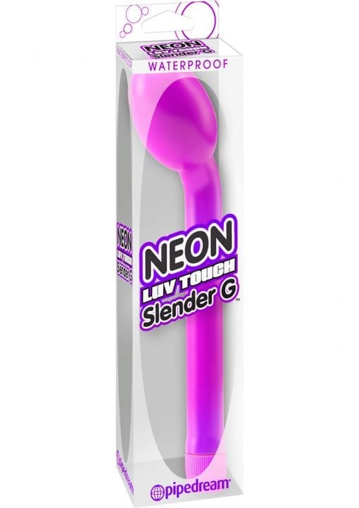 Neon Luv Touch Slender G Vibrator Waterproof 7.25 Inch Purple