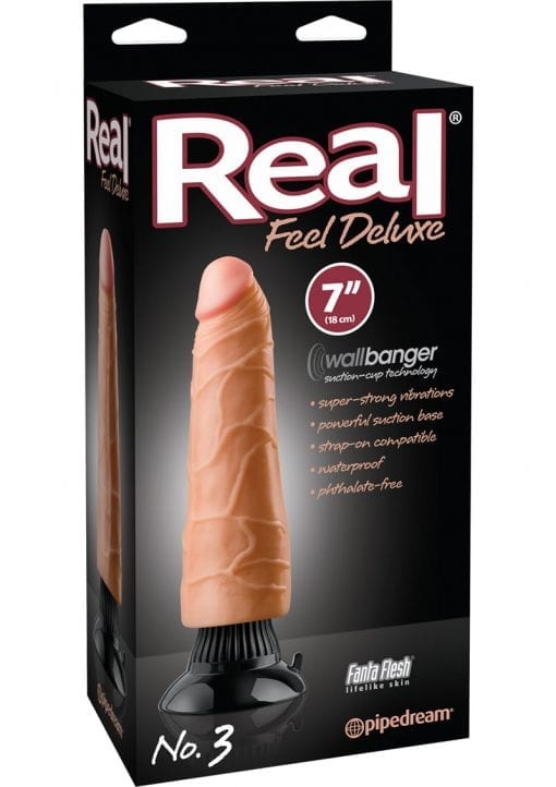Real Feel Deluxe No 3 Wallbanger Dildo Waterproof Flesh 7 Inch