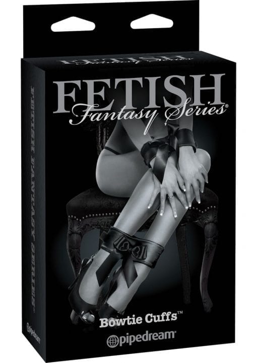 Fetish Fantasy Series Bowtie Cuffs Adjustable Black