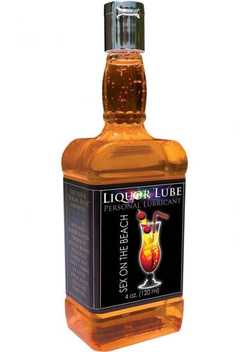 Liquor Lube Water Based Flavored Personal Lubricant Sex On The Beach 4 Ounce