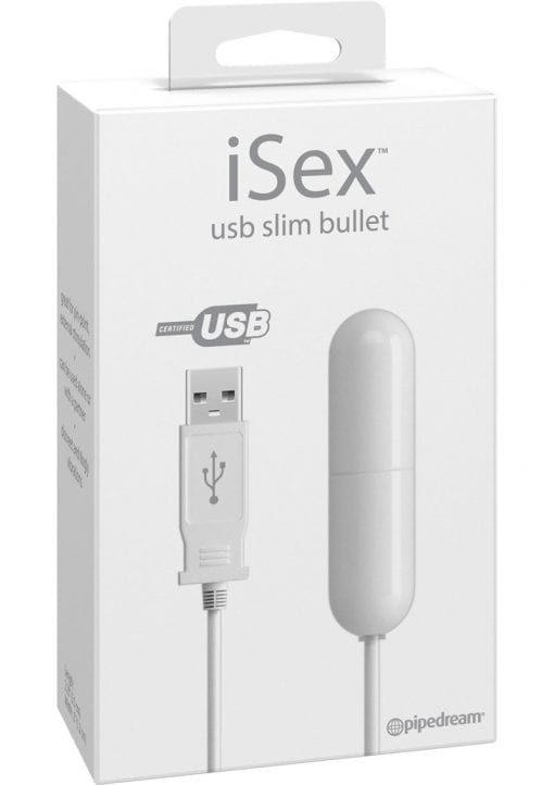 Isex USB Slim Bullet White 2.25 Inch