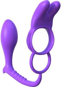 Fantasy C Ringz Ass Gasm Vibrating Rabbit Cock ring Butt Plug Silicone WaterproofPurple